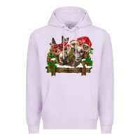 Lilac Christmas donkeys Premium Hoodie - BarkalooDesign