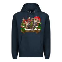 Navy Christmas donkeys Premium Hoodie - BarkalooDesign