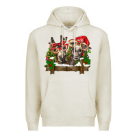 Oatmeal Heather Christmas donkeys Premium Hoodie - BarkalooDesign