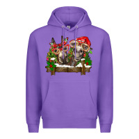 Purple Christmas donkeys Premium Hoodie - BarkalooDesign