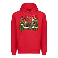 Red Christmas donkeys Premium Hoodie - BarkalooDesign