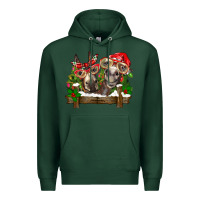 Sports Green Christmas donkeys Premium Hoodie - BarkalooDesign