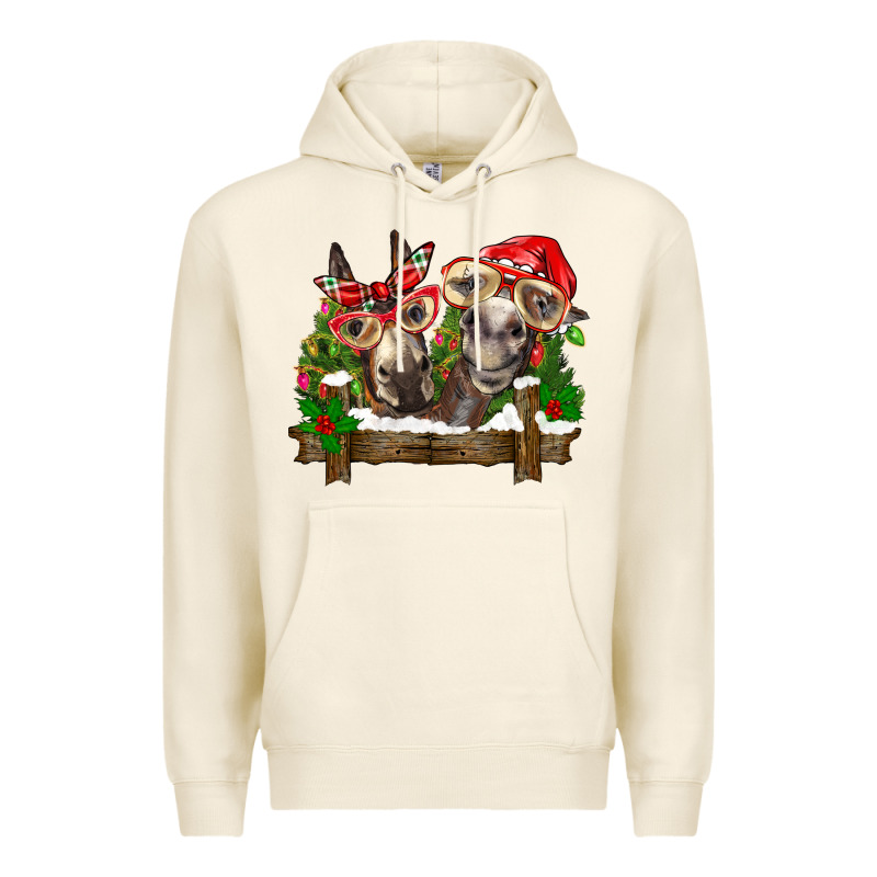Christmas Donkeys Premium Hoodie by BarkalooDesign | Teevron