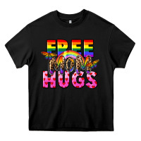 Black Free Mom hugs Heavy Core Tee - FaDigitalArtStudio