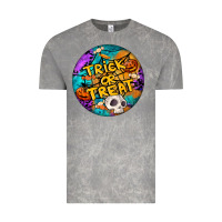 Cloud Rock Trick Or Treat Hallowen Round Vintage Tee - LillyAllenDesigns