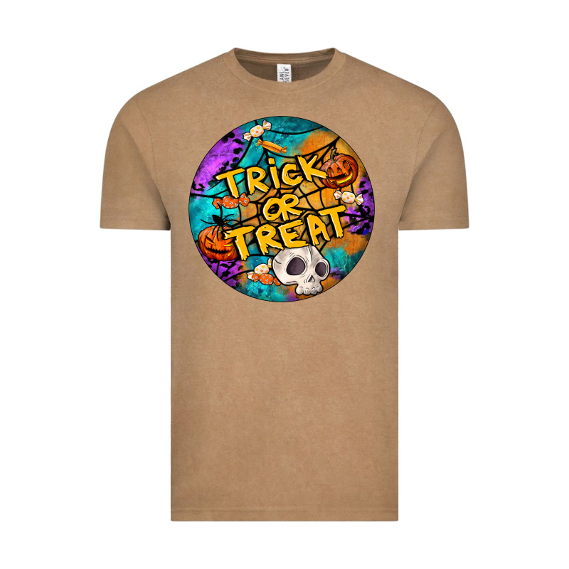 Trick Or Treat Hallowen Round Vintage Tee by LillyAllenDesigns | Teevron