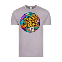 Vintage Zinc Trick Or Treat Hallowen Round Vintage Tee - LillyAllenDesigns