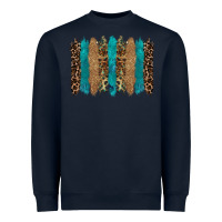 Navy glitter turqoise leopard tooled leather background Heavyweight Sweatshirt - RanaPortraitStore