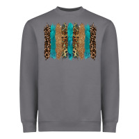 Storm glitter turqoise leopard tooled leather background Heavyweight Sweatshirt - RanaPortraitStore