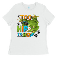 White too hip to hop frog Ladies Tee - LillyAllenDesigns