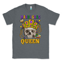 Charcoal Heather Skull Mardi Gras queen Classic Tee - FaDigitalArtStudio