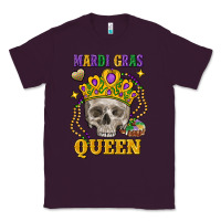 Plum Skull Mardi Gras queen Classic Tee - FaDigitalArtStudio