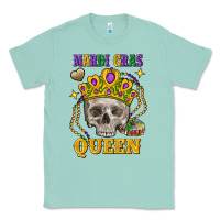 Seafoam Skull Mardi Gras queen Classic Tee - FaDigitalArtStudio