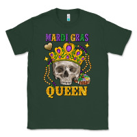Sports Green Skull Mardi Gras queen Classic Tee - FaDigitalArtStudio