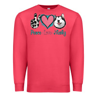 Cardinal Peace Love Husky Premium Sweatshirt - Jasminsmagicworld