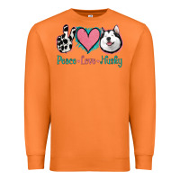 Carrot Peace Love Husky Premium Sweatshirt - Jasminsmagicworld