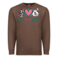 Chestnut Peace Love Husky Premium Sweatshirt - Jasminsmagicworld