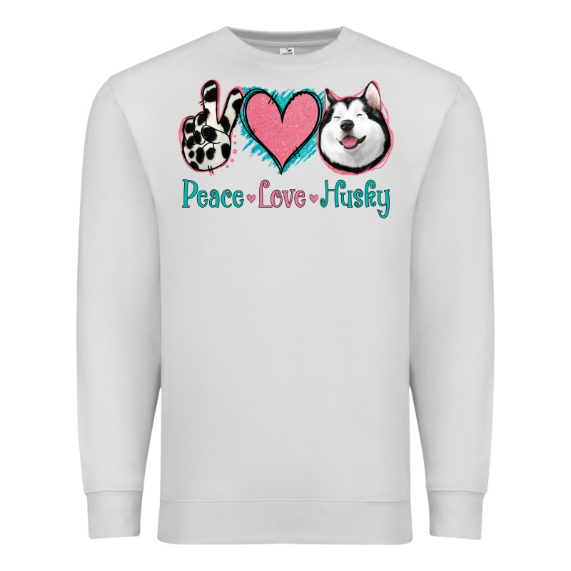 Peace Love Husky Premium Sweatshirt by Jasminsmagicworld | Teevron