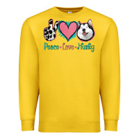 Lemon Peace Love Husky Premium Sweatshirt - Jasminsmagicworld
