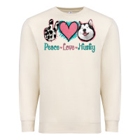 Sandshell Peace Love Husky Premium Sweatshirt - Jasminsmagicworld