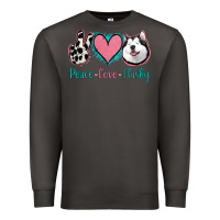 Smoke Peace Love Husky Premium Sweatshirt - Jasminsmagicworld