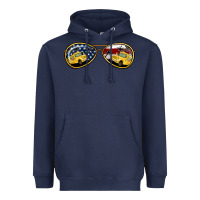 Navy Bus Driver Sunglasses Heavyweight Hoodie - Jasminsmagicworld