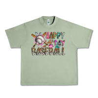 Oil Green happy easter day baseball Urban Heavy Tee - CowhideDigitalArt