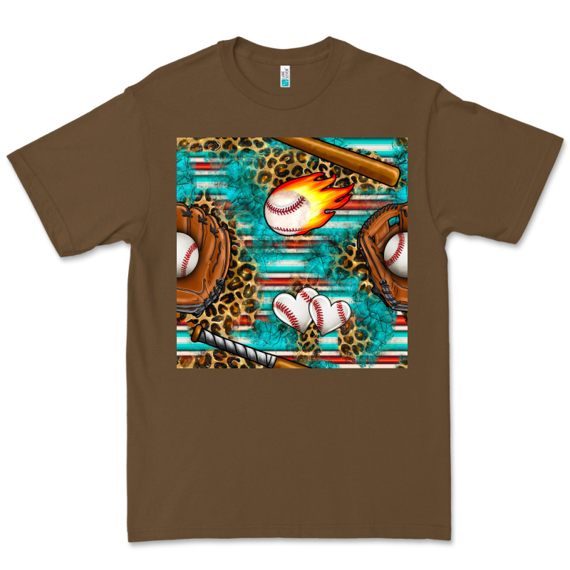 Baseball Glove And Bat With Serape Seamless Pattern Premium Tee by BundleAndBundleShop | Teevron