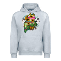 Heather Grey maine Urban Hoodie - RanaPortraitStore