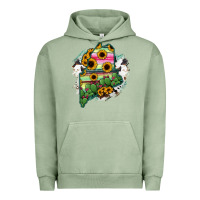 Pigment Oil Green maine Urban Hoodie - RanaPortraitStore