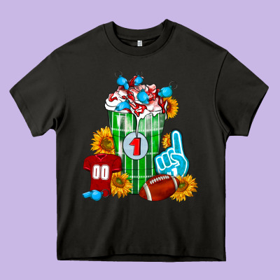 Football Frappe Heavy Core Tee Designed By Fadigitalartstudio