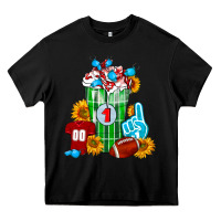 Black Football Frappe Heavy Core Tee - FaDigitalArtStudio