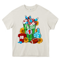 Cream Football Frappe Heavy Core Tee - FaDigitalArtStudio