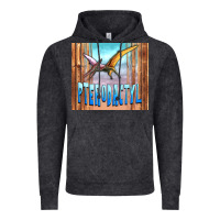 Vintage Black dinosaur pterodactyl Vintage Hoodie - Artiststas
