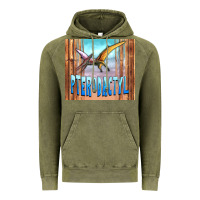 Vintage Olive dinosaur pterodactyl Vintage Hoodie - Artiststas