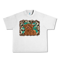 Lunar Rock highland cow western background Urban Heavy Tee - RanaPortraitStore