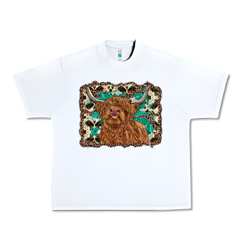 Highland Cow Western Background Urban Heavy Tee by RanaPortraitStore | Teevron