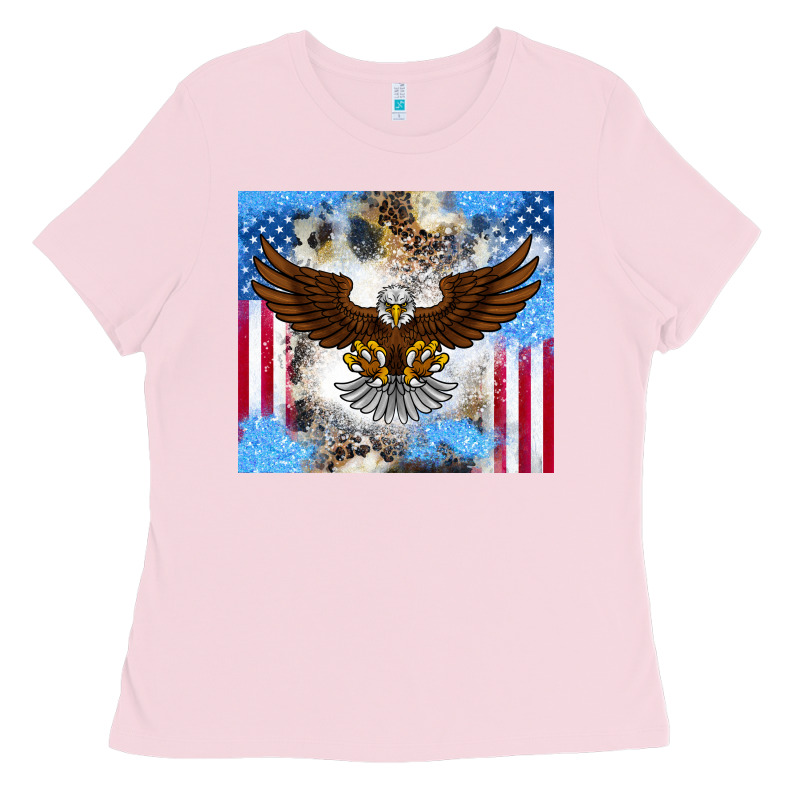 America Eagle Ladies Tee by CowhideDigitalArt | Teevron
