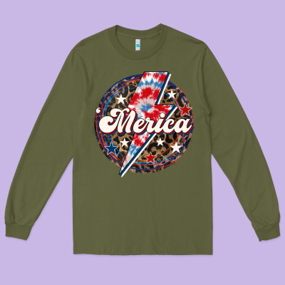 Western Merica Patriotic Long Sleeve Tee Designed By Lillyallendesigns