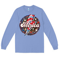 Colony Blue Western Merica Patriotic Long Sleeve Tee - LillyAllenDesigns