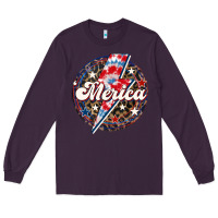 Plum Western Merica Patriotic Long Sleeve Tee - LillyAllenDesigns