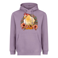 Lavender Chick With Flowers Feopard Heavyweight Hoodie - Jasminsmagicworld