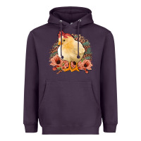 Plum Chick With Flowers Feopard Heavyweight Hoodie - Jasminsmagicworld