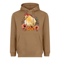 Toasted Coconut Chick With Flowers Feopard Heavyweight Hoodie - Jasminsmagicworld