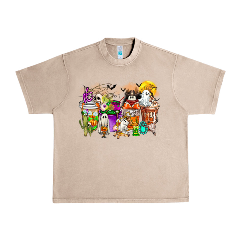 Halloween Western Boo Coffee Cups Urban Heavy Tee by CowhideDigitalArt | Teevron
