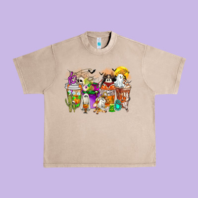 Halloween Western Boo Coffee Cups Urban Heavy Tee Designed By Cowhidedigitalart