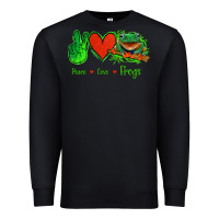 Black Peace Love Frogs Premium Sweatshirt - Jasminsmagicworld