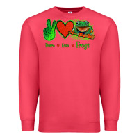 Cardinal Peace Love Frogs Premium Sweatshirt - Jasminsmagicworld