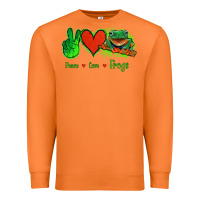 Carrot Peace Love Frogs Premium Sweatshirt - Jasminsmagicworld