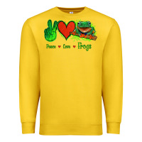 Lemon Peace Love Frogs Premium Sweatshirt - Jasminsmagicworld